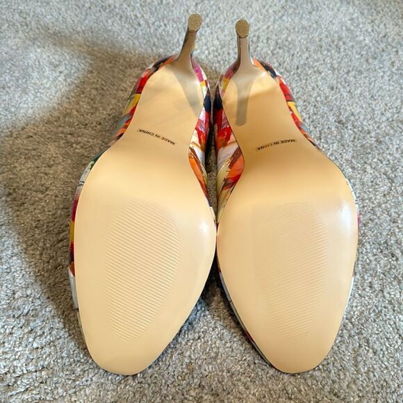 Women’s Reindee Lusion Multicolored Stiletto High Heels Round Toe Size 10 NEW - Picture 7 of 11